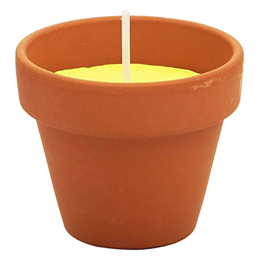 VASETTO COTTO CON CITRONELLA cf da 6 pezzi - d.7 x H.6 cm- 24 confezione  - Senza Marca
