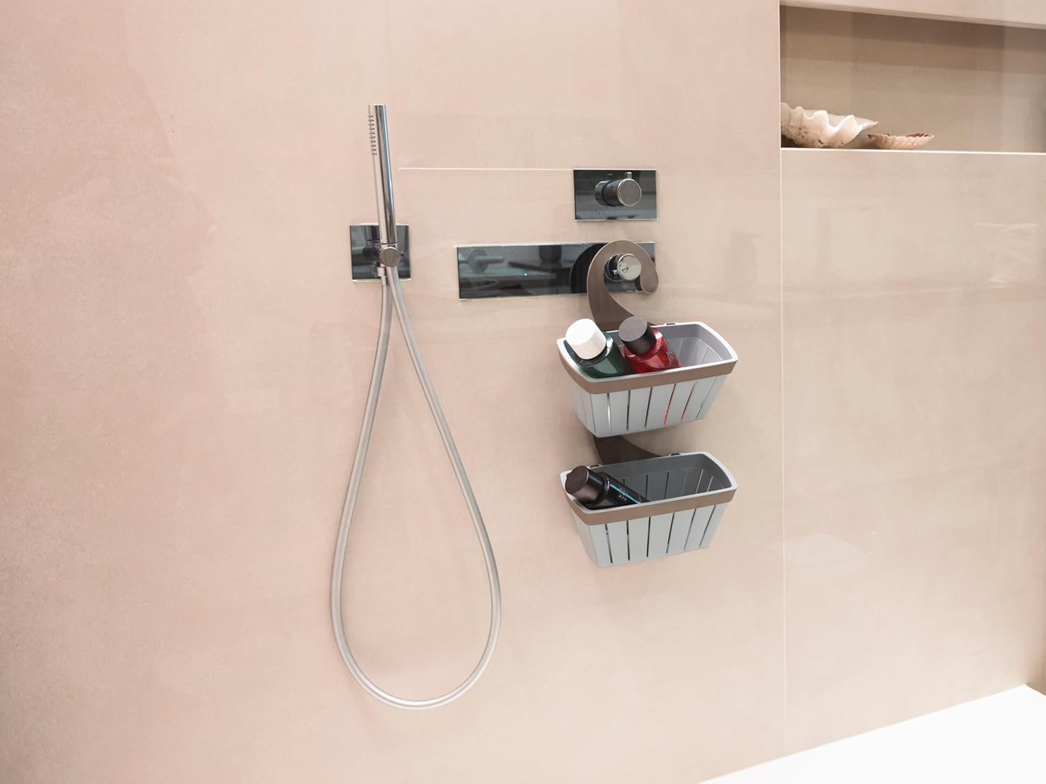 CESTELLO APPENDIBILE PER DOCCIA 'DOGA' colore bianco  - ECOPLAST