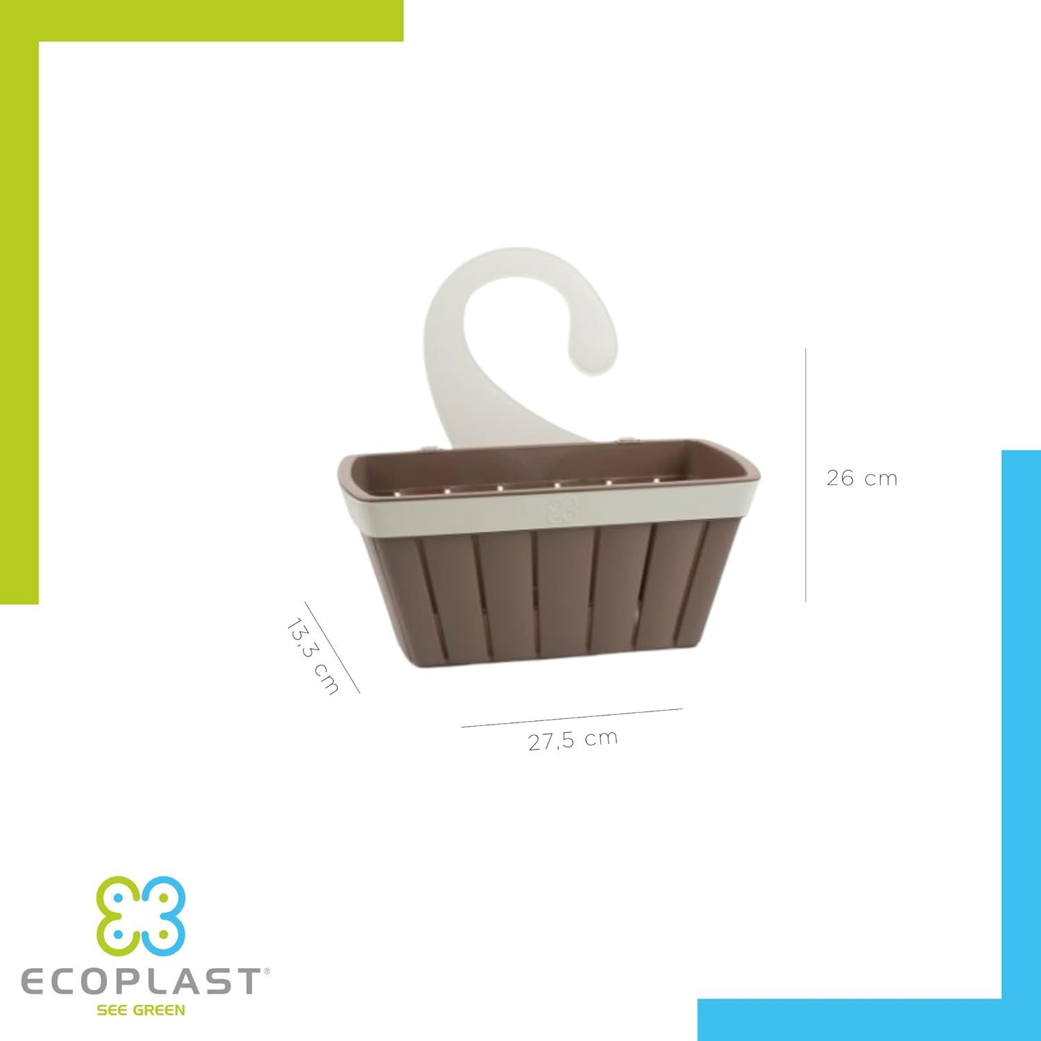 CESTELLO APPENDIBILE PER DOCCIA 'DOGA' colore bianco  - ECOPLAST