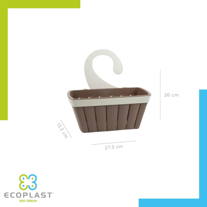 CESTELLO APPENDIBILE PER DOCCIA 'DOGA' colore bianco  - ECOPLAST