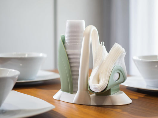 PORTATOVAGLIOLI  colore madreperla/verde  - ECOPLAST