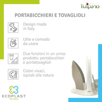 PORTATOVAGLIOLI  colore madreperla/verde  - ECOPLAST