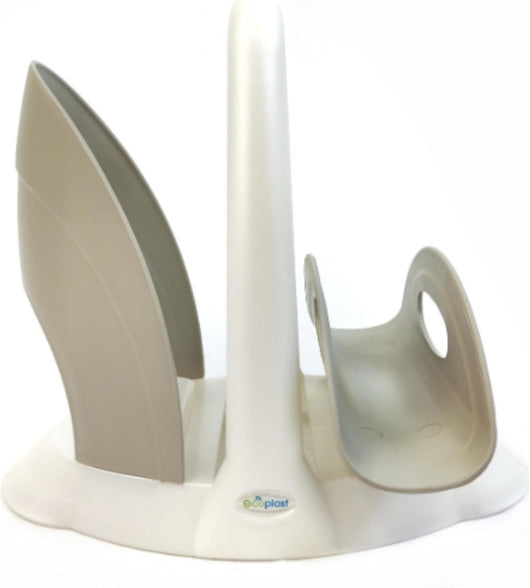 PORTATOVAGLIOLI  Set Portabicchieri e Portatovaglioli di Carta, Due Funzioni Unico Prodotto colore madreperla/tortora ECOPLAST