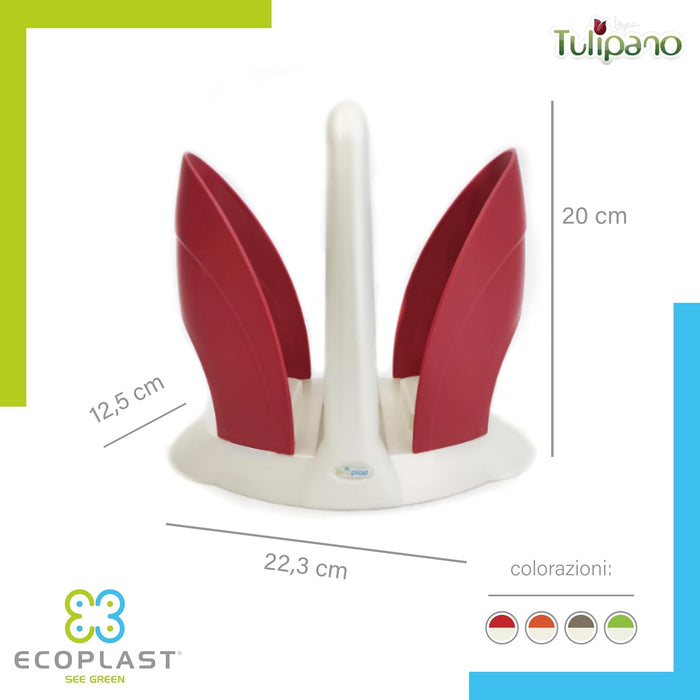 PORTABICCHIERI 'DUO' colore madreperla/verde scuro  - ECOPLAST