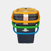 PATTUMIERA PER RACCOLTA DIFFERENZIATA 'ECOPLUS' 50 lt.- cm 43 x 41 x h 54 grigio + coperchio colorato  - ECOPLAST