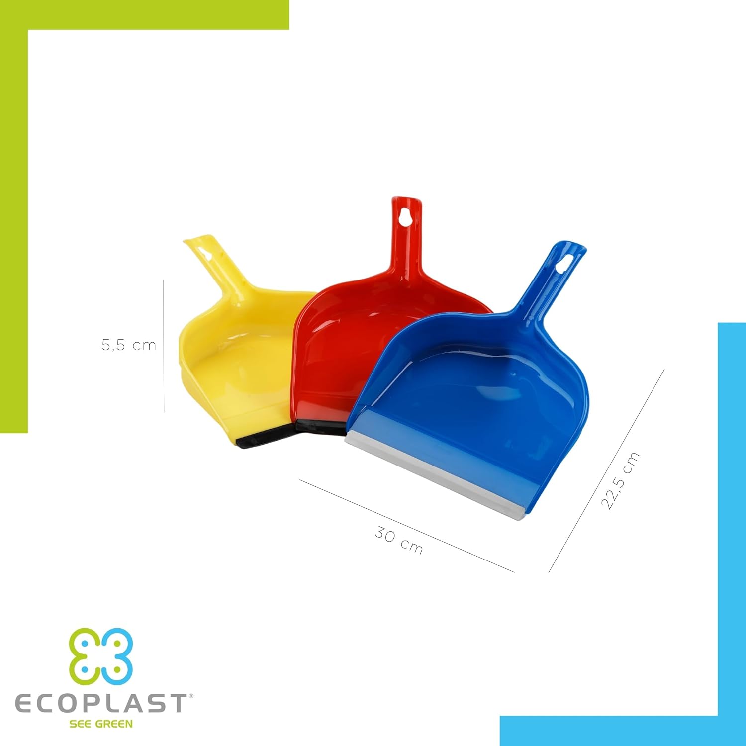 PALETTA ALZAPOLVERE colori assortiti- 24 pezzi  - ECOPLAST