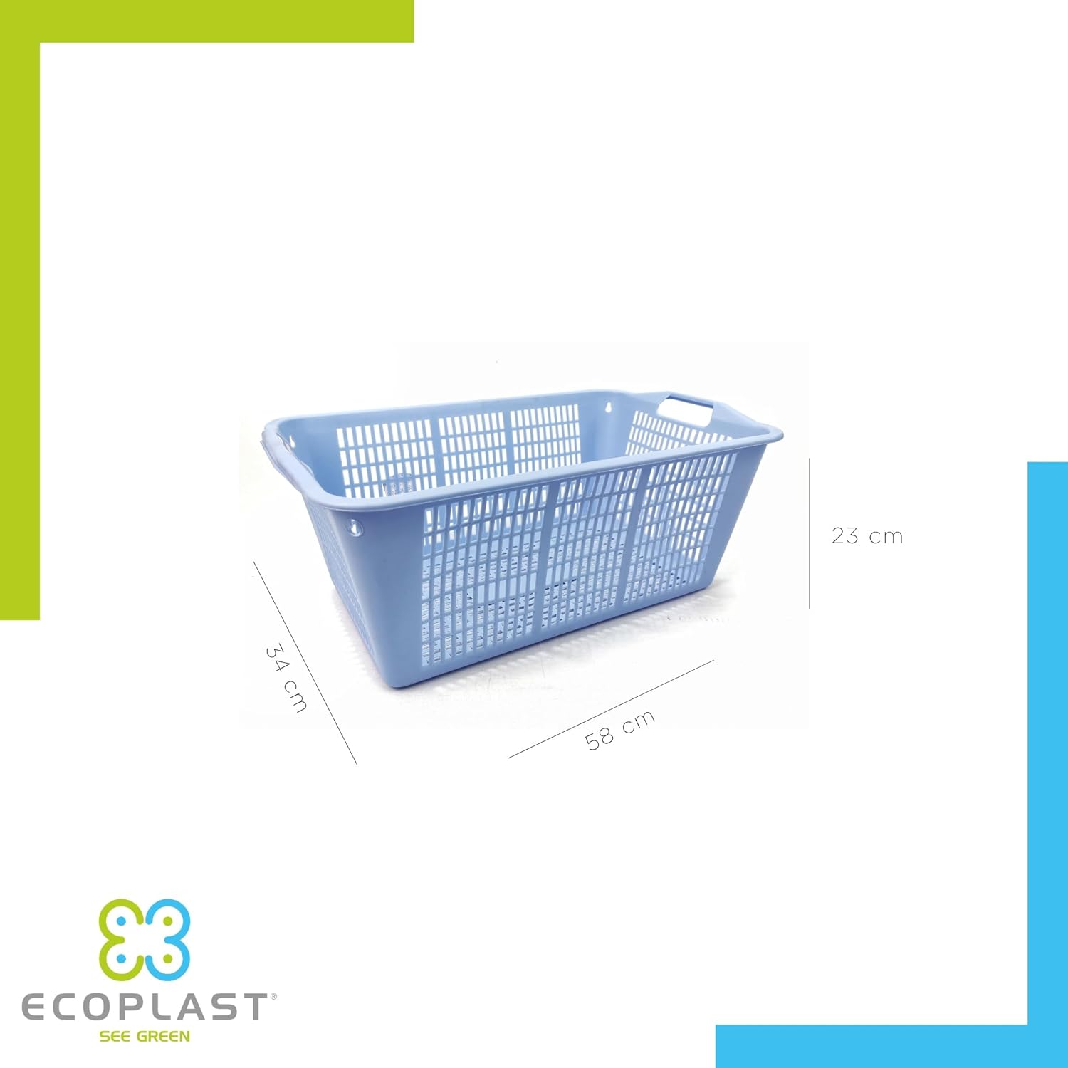 CESTA CASALINGA MULTIUSO colori assortiti  - ECOPLAST