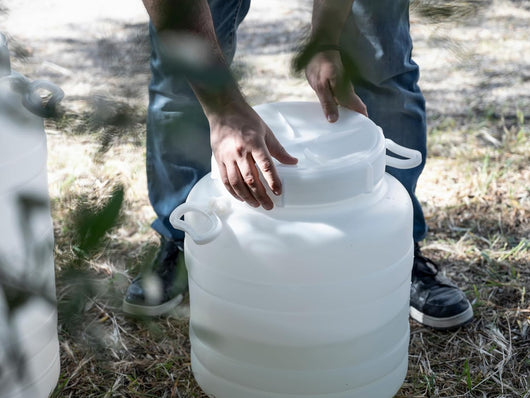 BIDONE FUSTO 'BOCCA LARGA' Lt. 30 PLASTICA 2 pezzi ECOPLAST