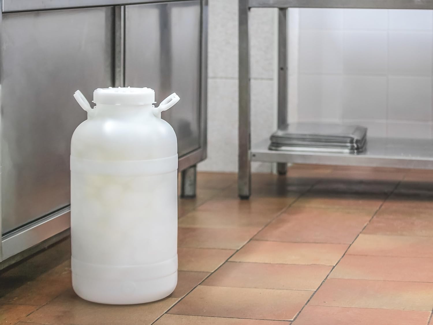 BIDONE FUSTO 'BOCCA LARGA' Lt. 25 plastica 4 pezzi ECOPLAST