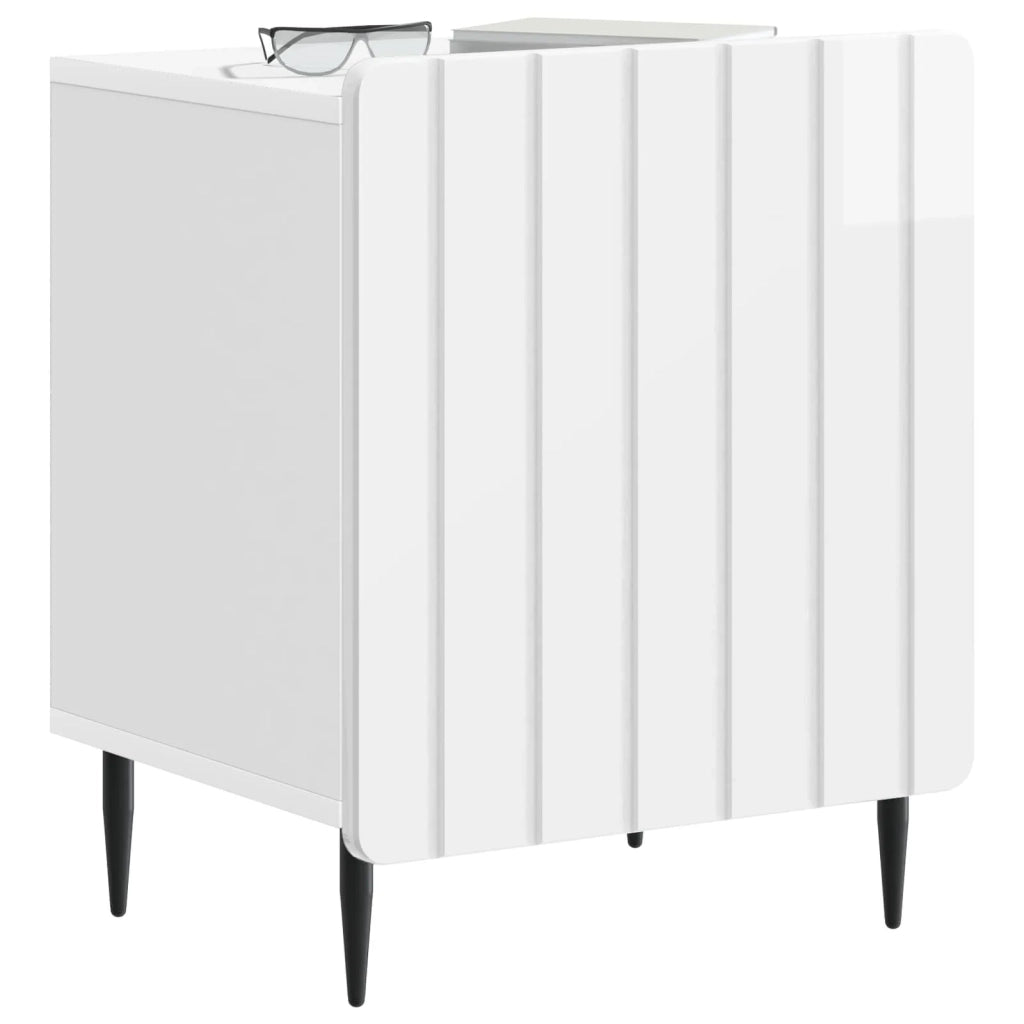 Armadio da Notte 2 pcs Bianco Lucido 43 x 34,5 x 52 cm 894344