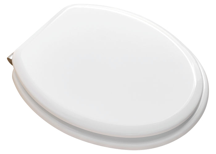 Utilia SEDILE WC IN LEGNO CON CHIUSURA RALLENTATA col. Bianco cm. 44x37 coprivaso copriwater