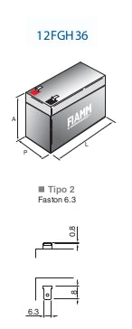 BATTERIA FIAMM 12FGH36 (EX FGH20902) Scarica Rapida 12V 9,0Ah