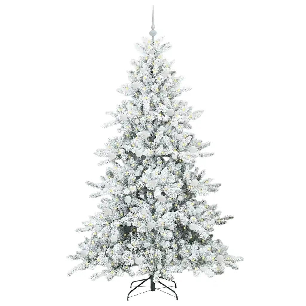 Albero di Natale Artificiale con Rami Pieghevoli Bianco 210 cm 3397734