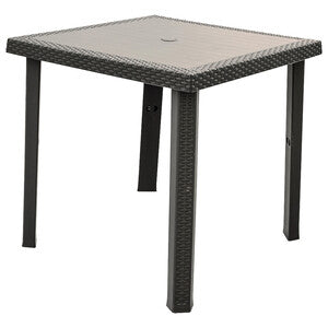 TAVOLO FIGARO RATTAN 80X80X72 TORTORA- 1,0 pz