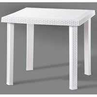 TAVOLO FIGARO RATTAN 80X80X72 BIANCO- 1,0 pz