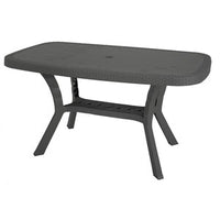 TAVOLO OTELLO RATTAN 140X82X72 ANTRACITE- 1,0 pz