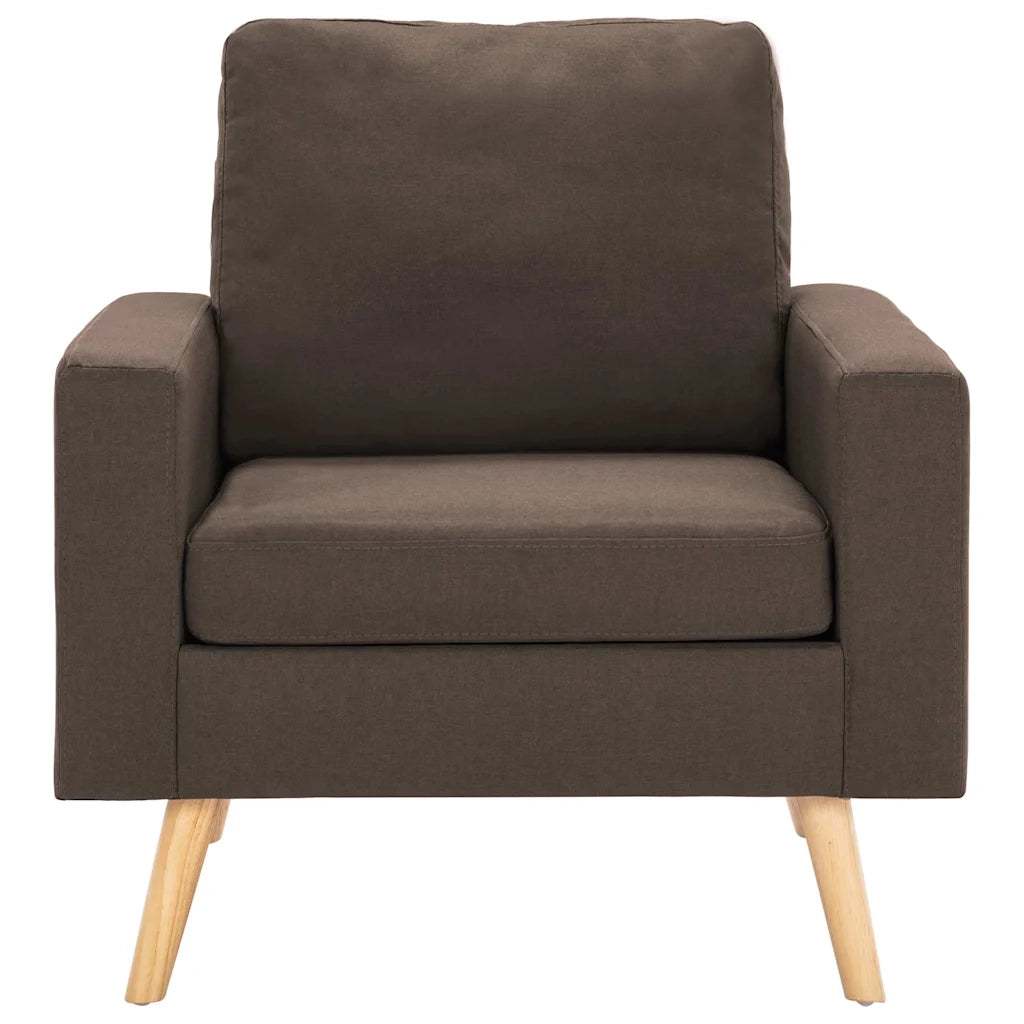 Poltrona-Divano Sedia-Poltroncina Marrone in Tessuto 365502