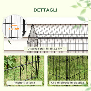 Gabbia per Conigli 220x85x103 cm a Casetta con Copertura in Tessuto e Struttura in Acciaio Argento