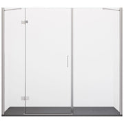 Porta Parete Doccia 200 cm 1 Anta Battente in Cristallo Trasparente 8mm H195 Bonussi Iole