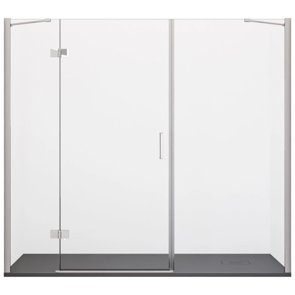 Porta Parete Doccia 200 cm 1 Anta Battente in Cristallo Trasparente 8mm H195 Bonussi Iole