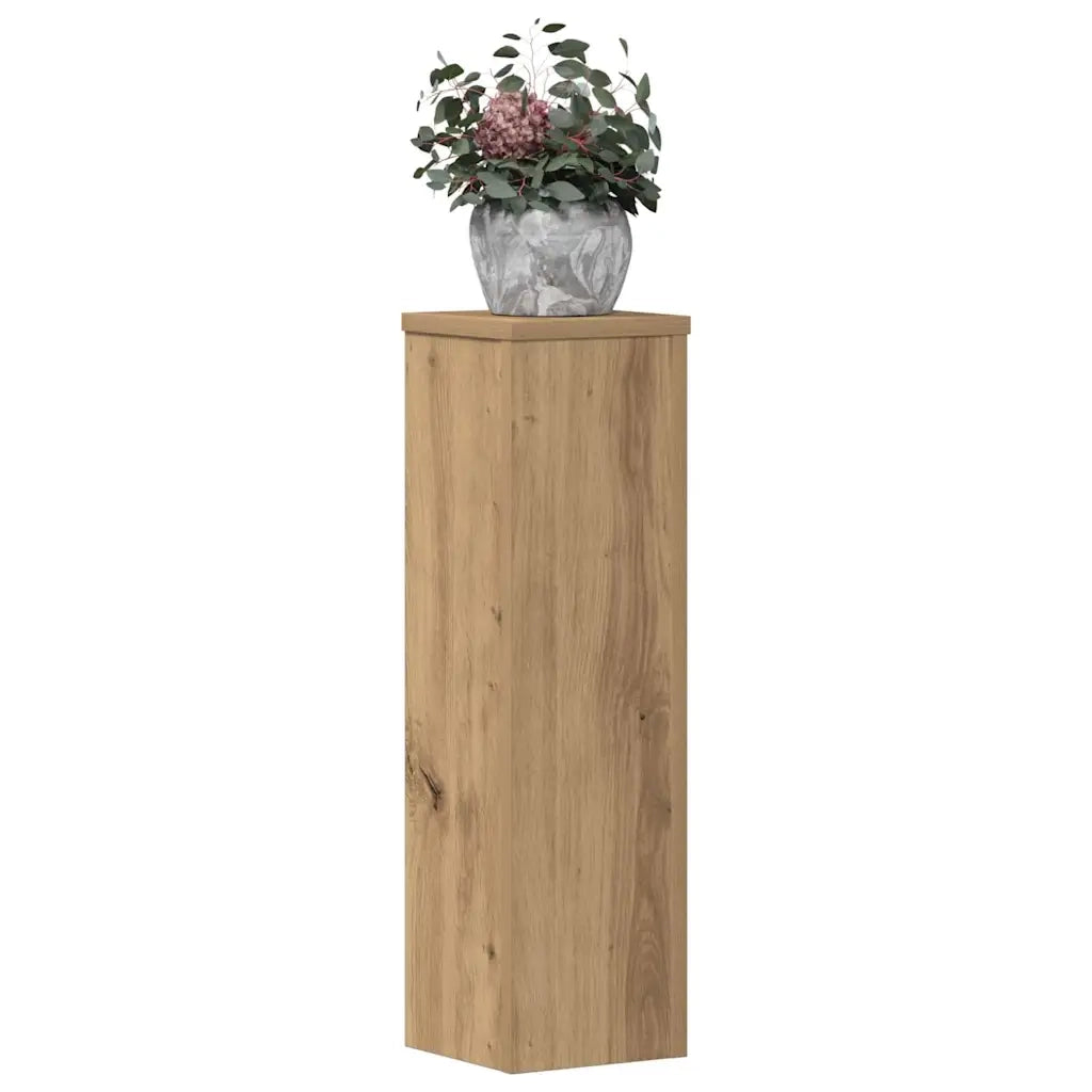 Supporti per Piante 2 pz Rovere 17x17x60 cm in Multistrato 852941