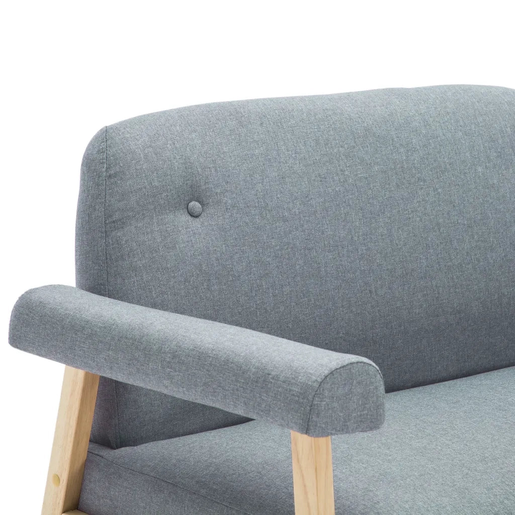 Divano a 2 Posti in Tessuto Grigio Chiaro cod mxl 18321