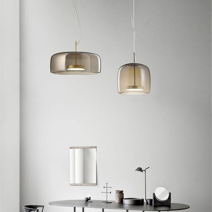 Lampada Da Soffitto A Sospensione In Vetro APP614-1CP Grigio