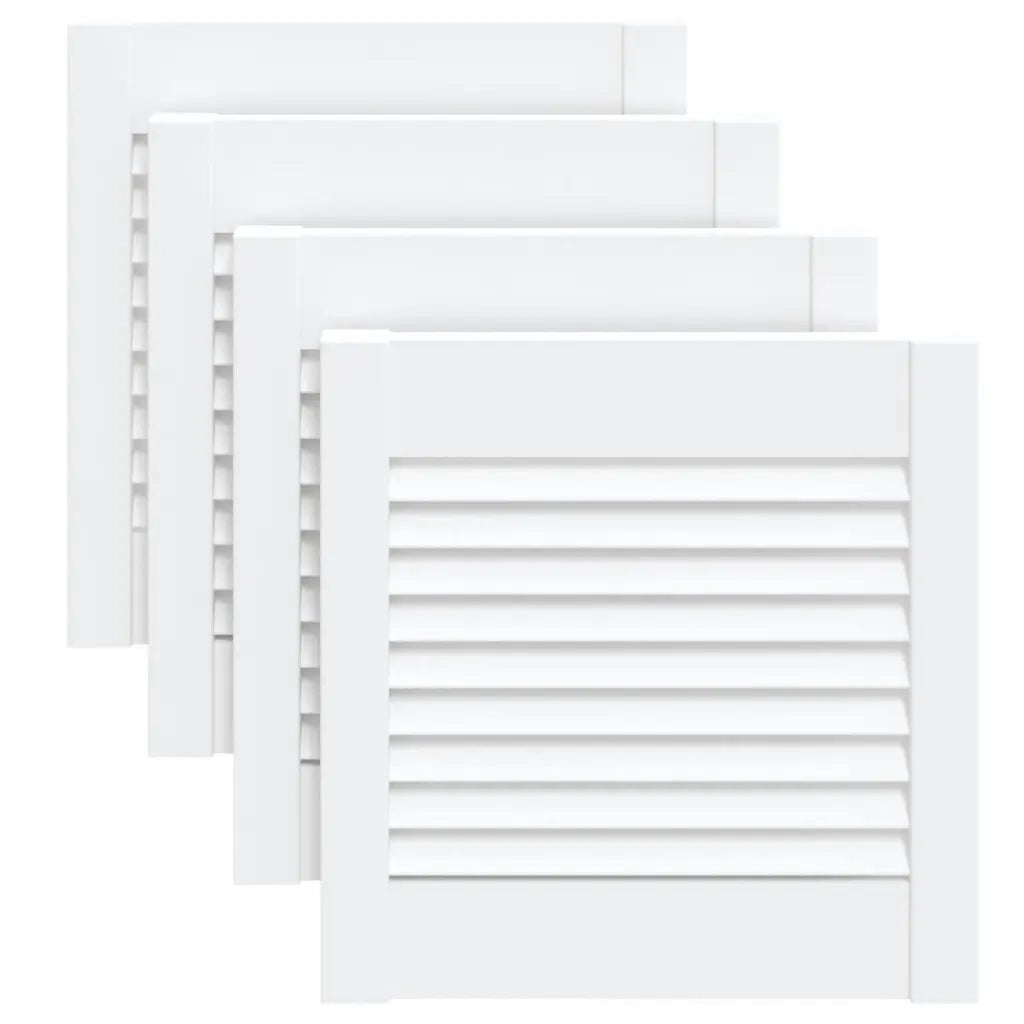 Ante a Lamelle 4 pz Bianche 39,5x39,4 cm in Legno di Pino 151144