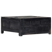 Tavolino da CaffÃ¨ Nero 65x65x30cm in Legno Massello di Mango cod mxl 5811