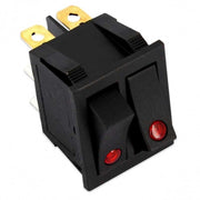 DOPPIO INTERRUTTORE LED ROSSO LUMINOSO 0-1 6C BISTECCHIERE E VARI USI UNIVERSALE - UNIVERSALE