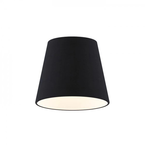 Paralume NIZZA 18/15 Polycotton nero /PVC bianco max. 28W