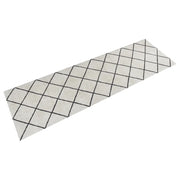 Tappetino da cucina lavabile design elegante motivo a quadri 180 x 60 cm flessibile velluto blu 02_0046060
