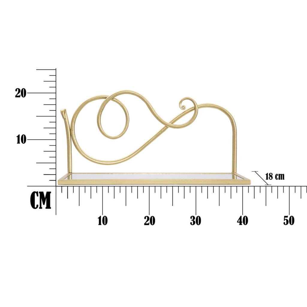 Mensola VKH226, Oro, Metallo, 41,5x18x20,5 cm