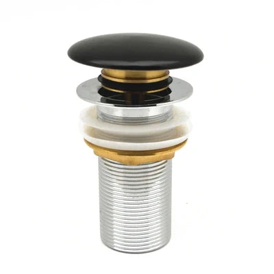 PILETTA CLICK-CLACK LAVABO  FANCY MATT CON TROPPO PIENO- Nero Opaco- DH- pezzi 1