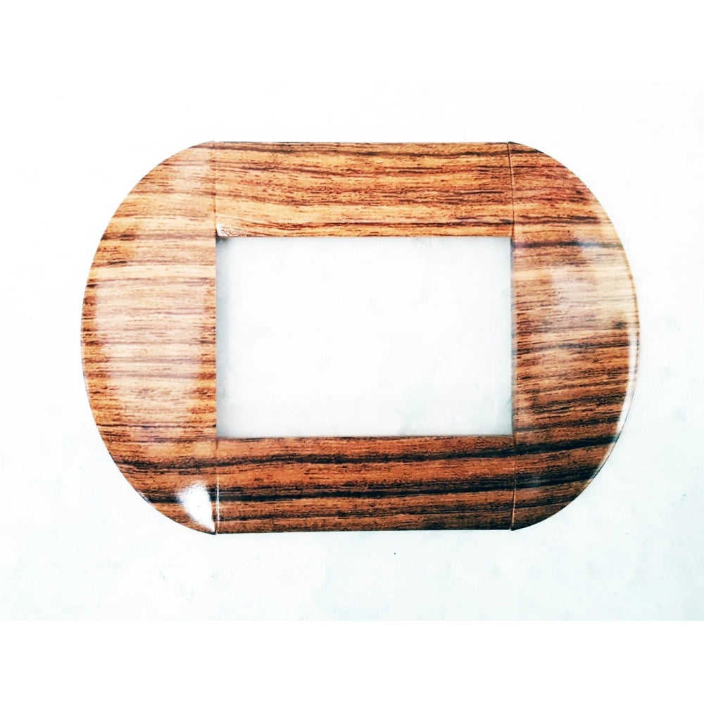 Trade Shop - Placca Placche Placchette Compatibili Living International Light Bombate Bticino - Legno Chiaro -4 Fori     -