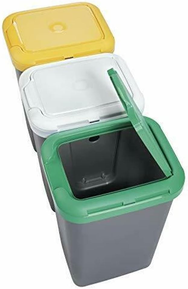 PATTUMIERA RACCOLTA DIFFERENZIATA SET 'TRIO' 25 lt. cm 78,5 x 32 x 47,4  - TONTARELLI
