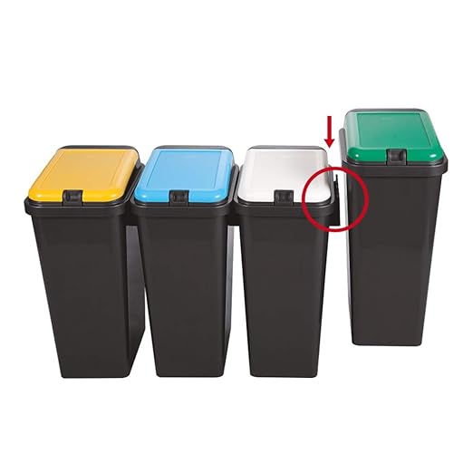 PATTUMIERA RACCOLTA DIFFERENZIATA SET 'BIDO'' 45 lt. cm 29 x 39 x 64,2  - TONTARELLI