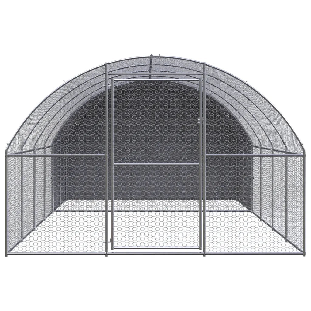 Pollaio per Esterni 3x4x2 m in Acciaio Zincato 3095473