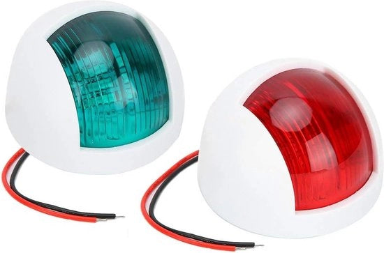 Luce di navigazione per auto - impermeabile, 12V, luce di città rossa e verde, LED di avviso di navigazione.
