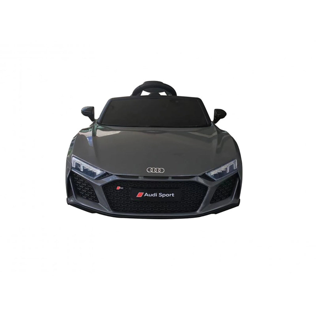 Macchina Elettrica per Bambini 12V Licenza Ufficiale Audi R8 New Spyder con Telecomando e Sedile in pelle Grigio