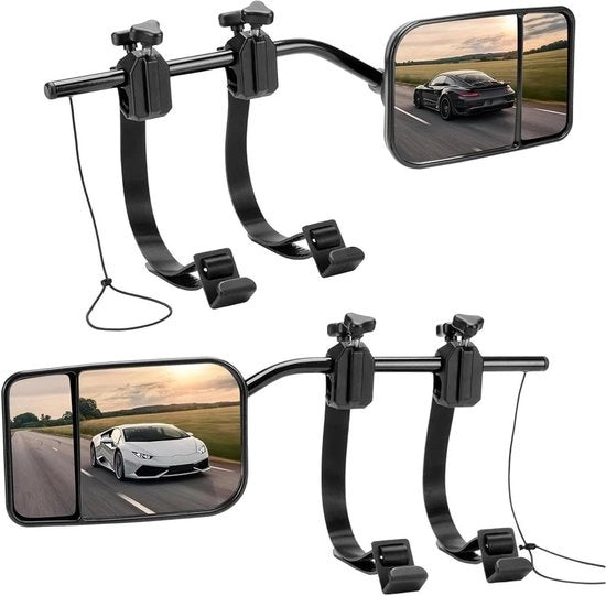 Due Accessori di Specchiera per Autocarro - Specchiera Esterna Universale con Cinturone di Sicurezza.