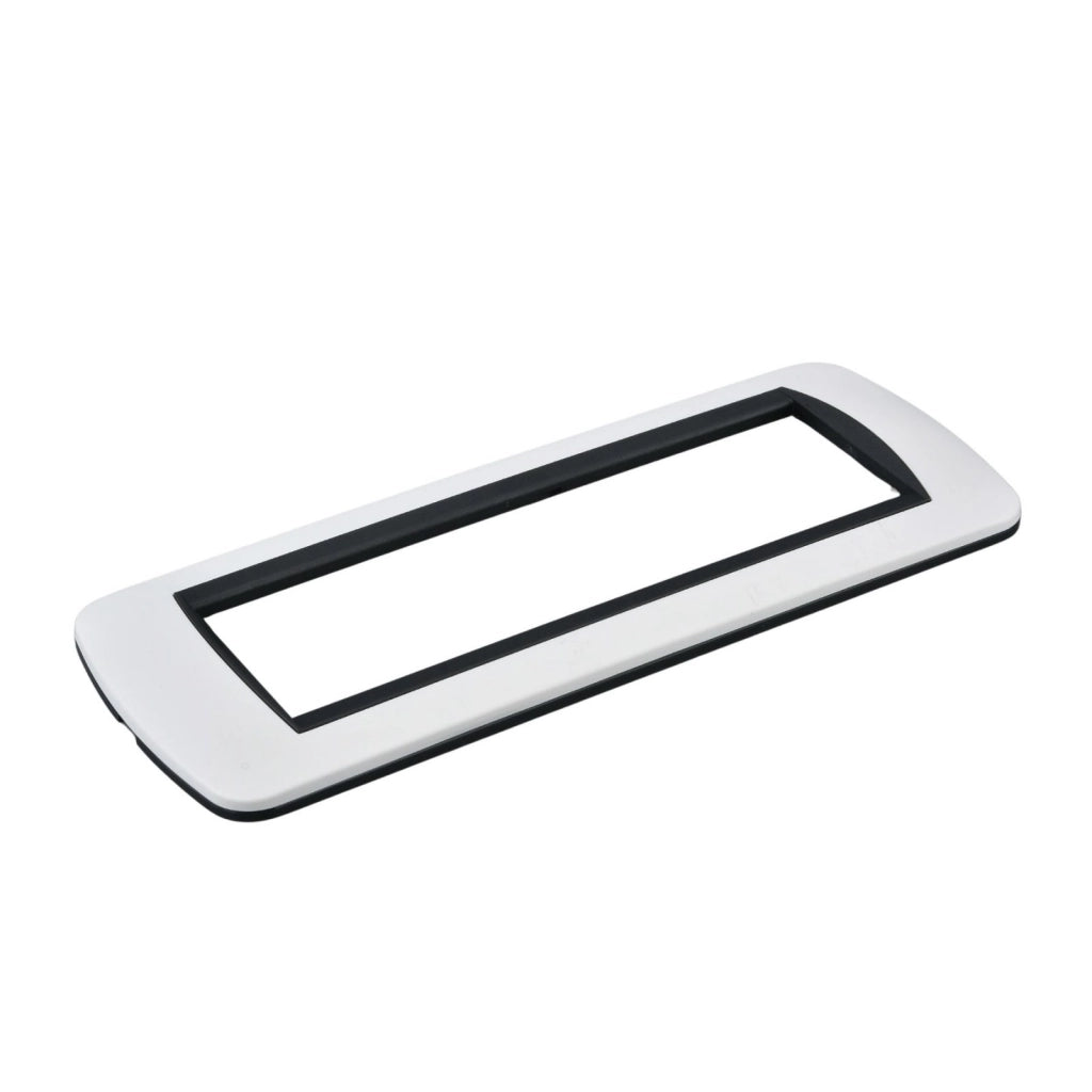 Placca Plastica Ovale MBL 7M Bianco Compatibile Bticino Living BLN88701