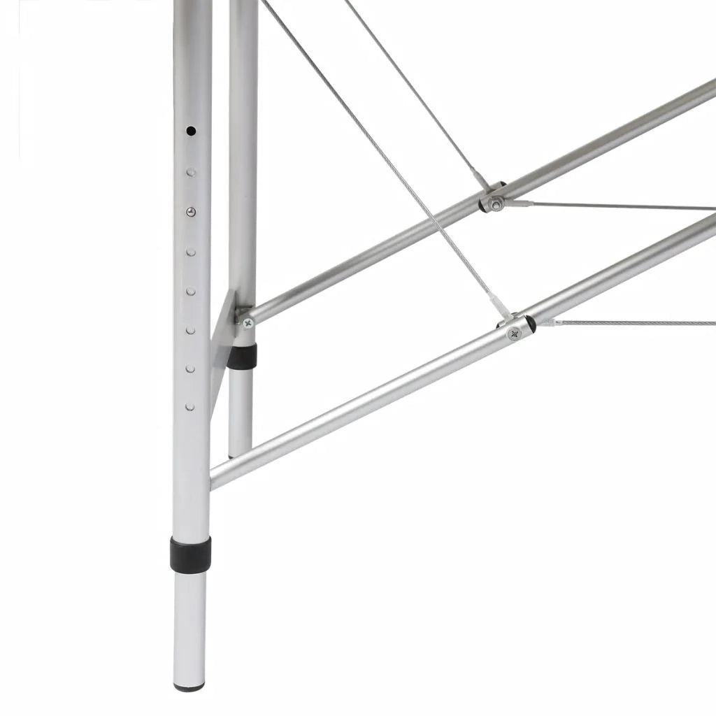 Lettino da massaggio pieghevole a 2 zone con struttura in acciaio inox nero 02_0001886