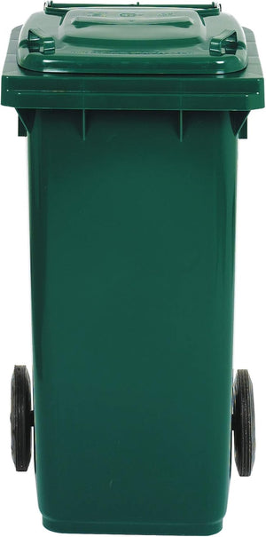 BIDONE PER LA RACCOLTA DIFFERENZIATA 120 lt CARRELLATO Colore verde per uso esterno (UNI EN 840)