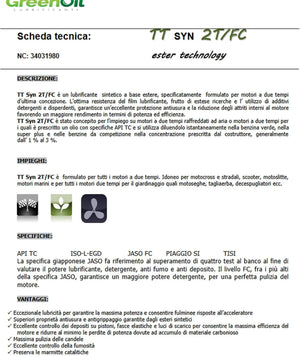 OLIO PER MISCELA 2 Tempi 100% Sintetico Better DUE Synt 1 Lt con dosatore