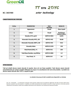 OLIO PER MISCELA 2 Tempi 100% Sintetico Better DUE Synt 1 Lt con dosatore