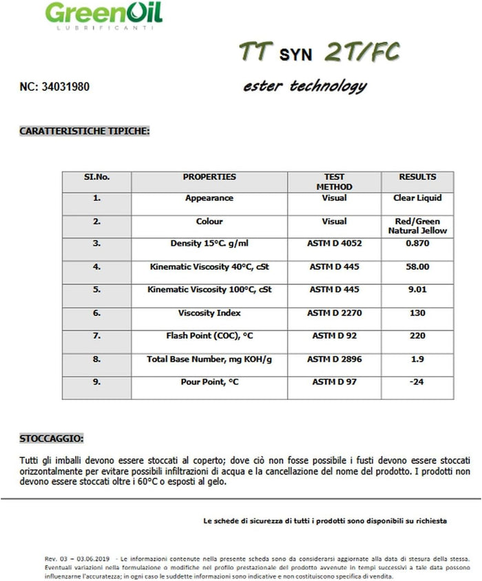 OLIO PER MISCELA 2 Tempi 100% Sintetico Better DUE Synt 1 Lt con dosatore