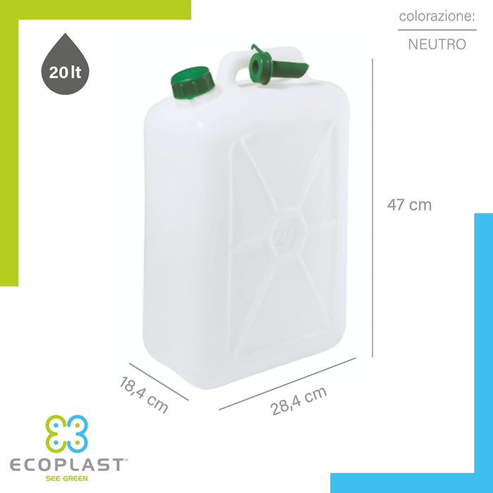 TANICA PER ALIMENTI Lt. 20- 4 pezzi  - ECOPLAST