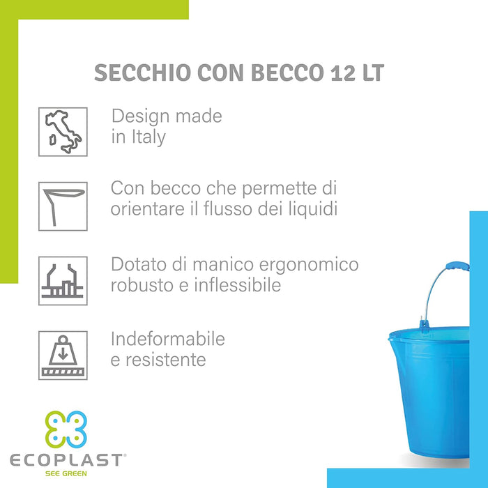 SECCHIO COMUNE CON BECCO Lt. 12  - ECOPLAST