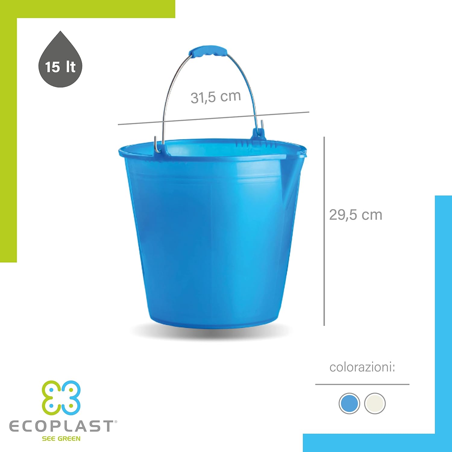 SECCHIO COMUNE CON BECCO Lt. 15  - ECOPLAST